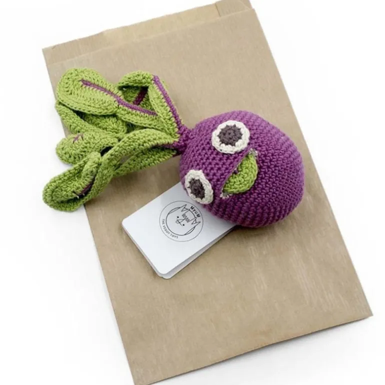 Hochet betterave en crochet "The veggy toys", coton bio<MyuM New