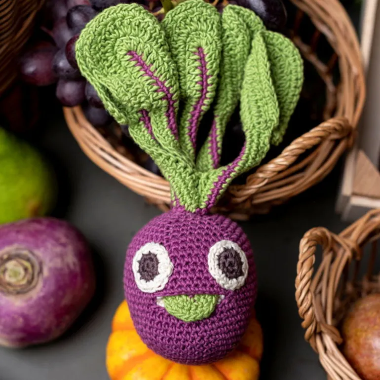 Hochet betterave en crochet "The veggy toys", coton bio<MyuM New