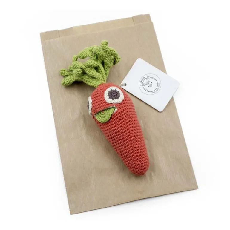 Hochet carotte en crochet "The veggy toys", coton bio<MyuM Fashion