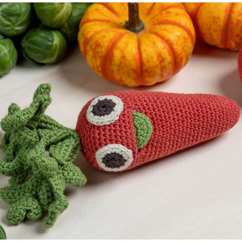 Hochet carotte en crochet "The veggy toys", coton bio<MyuM Fashion