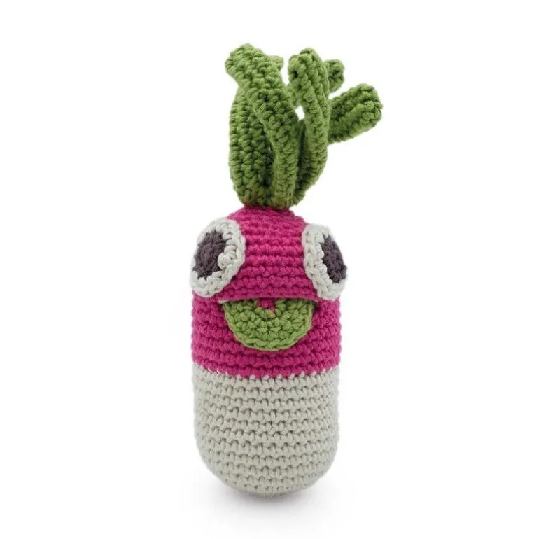Hochet grand radis en crochet "The veggy toys", coton bio<MyuM Outlet
