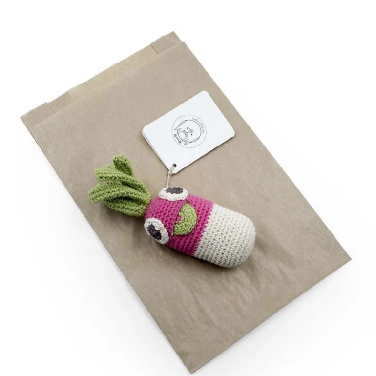 Hochet grand radis en crochet "The veggy toys", coton bio<MyuM Outlet