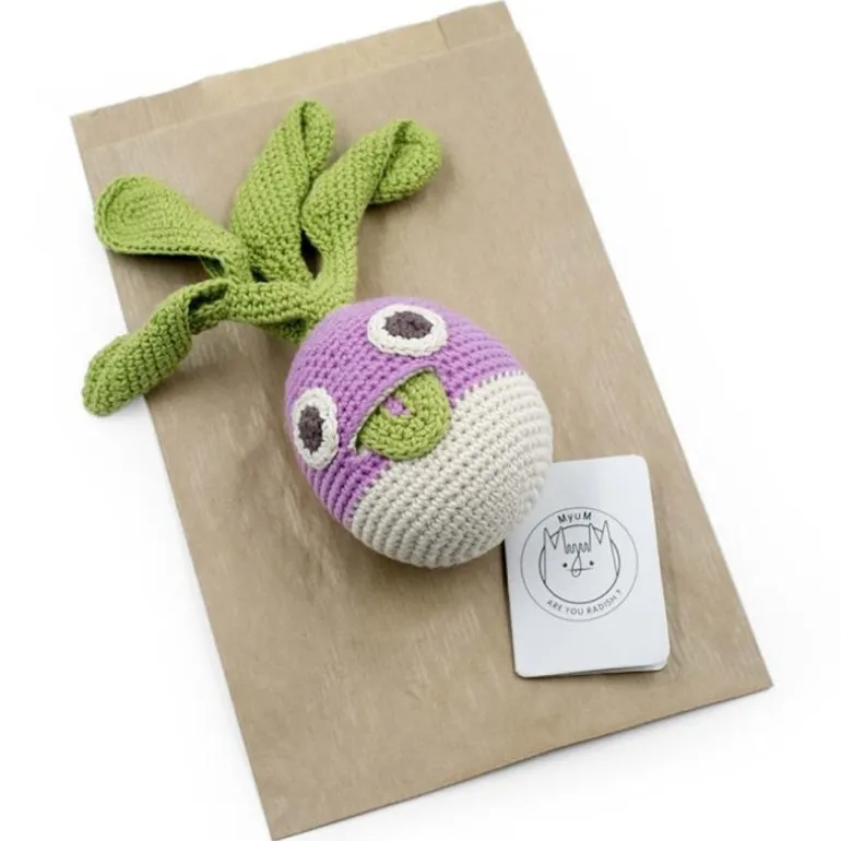 Hochet navet en crochet "The veggy toys", coton bio<MyuM Fashion