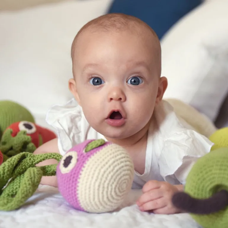 Hochet navet en crochet "The veggy toys", coton bio<MyuM Fashion