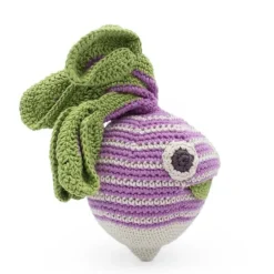 Hochet navet rayé en crochet "The veggy toys", coton bio<MyuM Discount