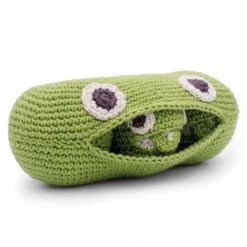 Hochet petits pois en crochet "The veggy toys", coton bio<MyuM Fashion