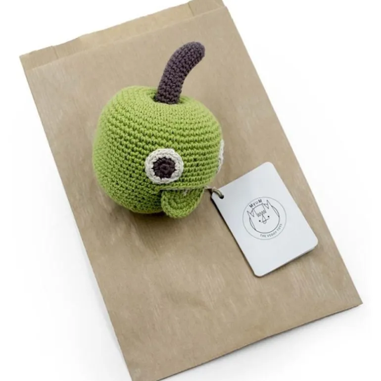 Hochet pomme en crochet "The veggy toys", coton bio<MyuM Best Sale