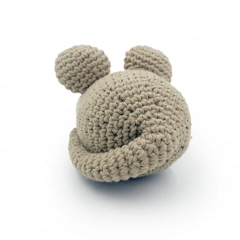 Hochet souris grise en crochet "The veggy toys", coton bio<MyuM Best Sale