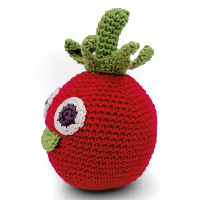 Hochet tomate en crochet "The veggy toys", coton bio<MyuM Cheap