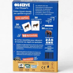 Imagier ANIMAUX mini Mondy, cartes de nomenclature<Observe Montessori Discount