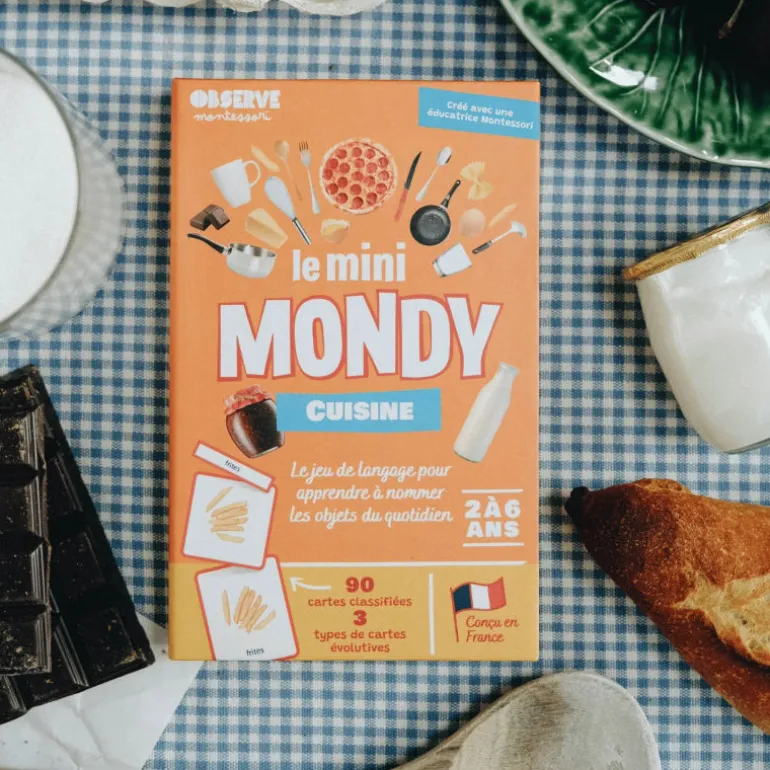 Imagier CUISINE & ALIMENTS mini Mondy, cartes de nomenclature<Observe Montessori Cheap