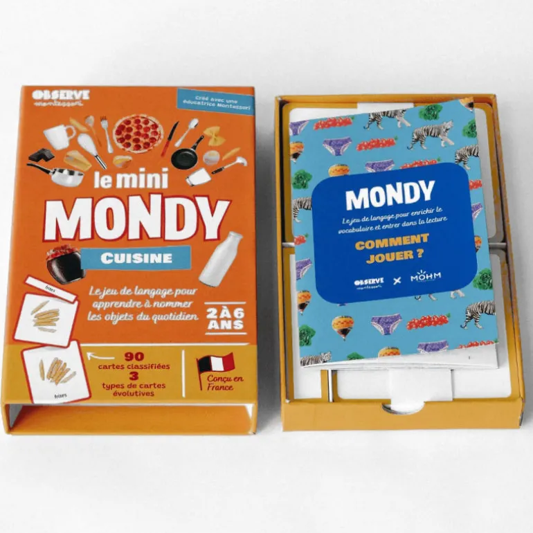 Imagier CUISINE & ALIMENTS mini Mondy, cartes de nomenclature<Observe Montessori Cheap