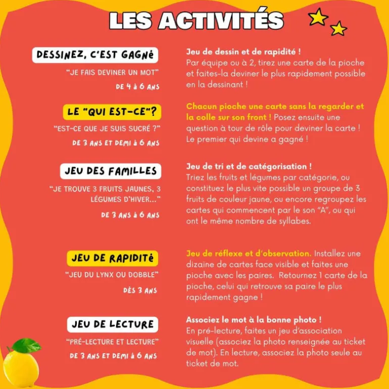 Imagier FRUITS & LEGUMES mini Mondy, cartes de nomenclature<Observe Montessori Cheap