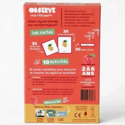 Imagier FRUITS & LEGUMES mini Mondy, cartes de nomenclature<Observe Montessori Cheap