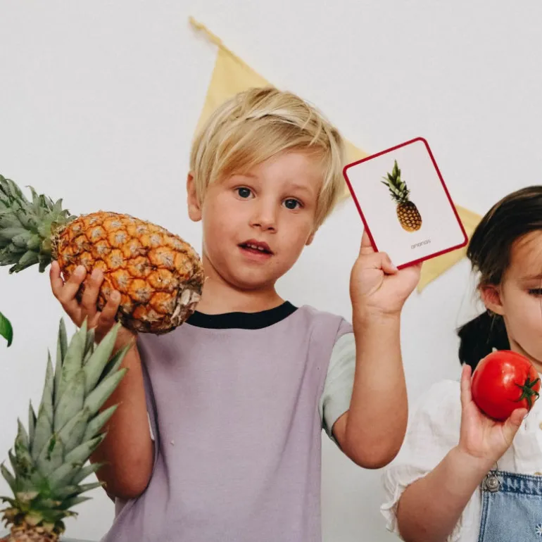 Imagier FRUITS & LEGUMES mini Mondy, cartes de nomenclature<Observe Montessori Cheap