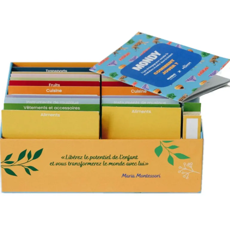Imagier Giga Mondy, cartes de nomenclature<Observe Montessori Hot