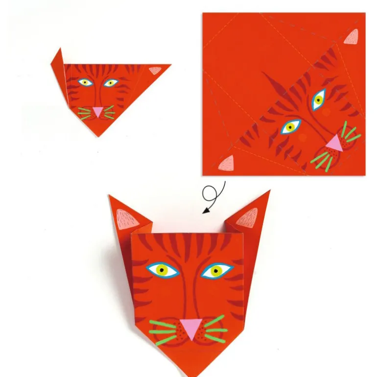 Initiation à l'Origami Animaux, loisir créatif DJO8761<Djeco Fashion