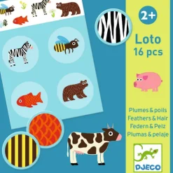 Jeu de loto "Plumes & poils" 8191<Djeco Clearance