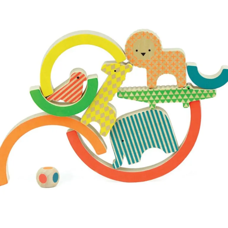 Jeu d'équilibre en bois "Arc-en-ciel"<Petit Collage Online