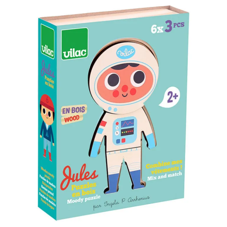 Jules à habiller - Puzzles en bois - Ingela P. Arrhenius 7625<VILAC Flash Sale