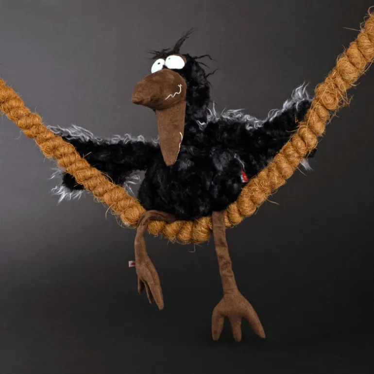 July Jewels, corbeau en peluche Kikeriki 42981<SIGIKID Hot