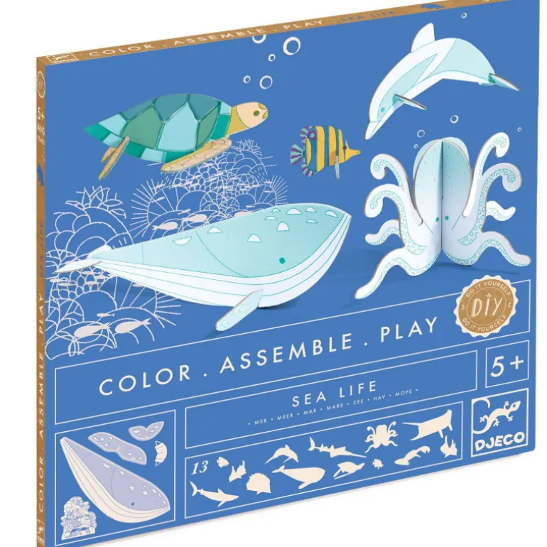 Kit animaux DIY "Mer" 8002 Color. Assemble. Play<Djeco Cheap