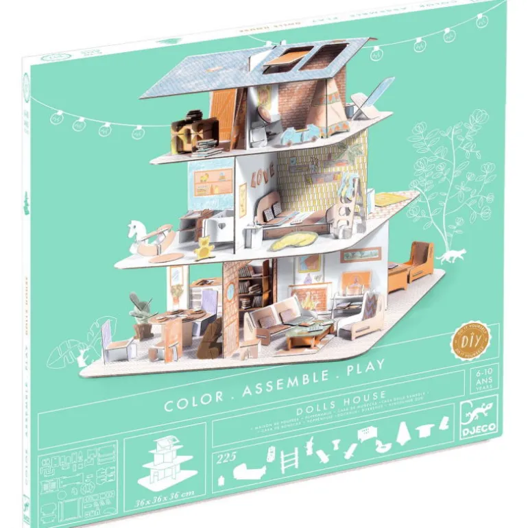 Kit maison de poupée DIY 8005 Color. Assemble. Play<Djeco Cheap