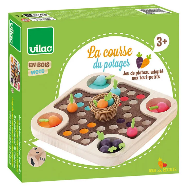 La course du potager 'Jour de récolte' jeu des petits chevaux en bois 2160<VILAC Flash Sale