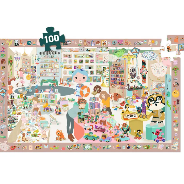 La petite boutique , Puzzle observation 100 pcs 7513<Djeco Discount