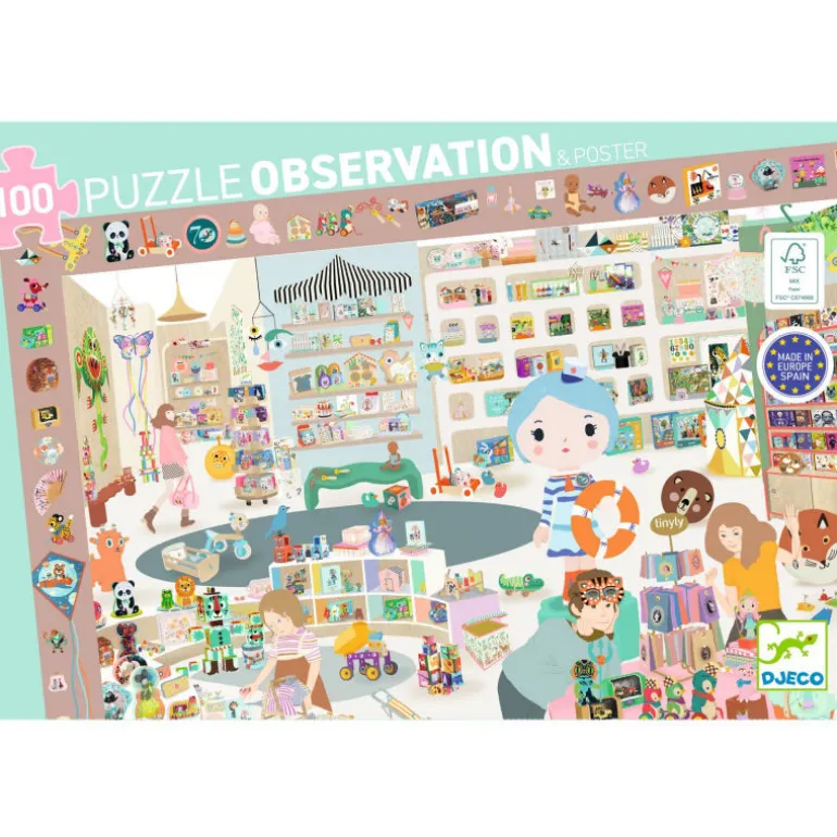 La petite boutique , Puzzle observation 100 pcs 7513<Djeco Discount