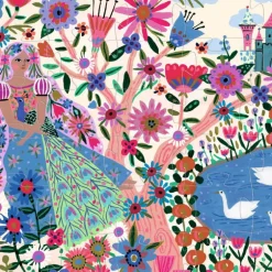 La princesse et son paon, puzzle 36 pcs silhouette 7300<Djeco Fashion