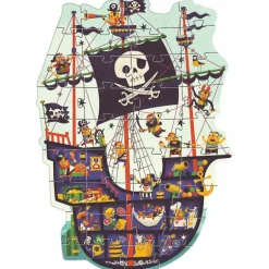 Le bateau des pirates, puzzle géant 36 pcs 7129<Djeco Cheap