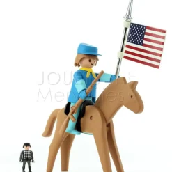 Le cavalier américain et son cheval Playmobil Collectoys<PLASTOY Outlet