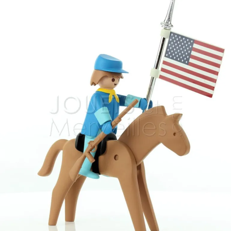 Le cavalier américain et son cheval Playmobil Collectoys<PLASTOY Outlet