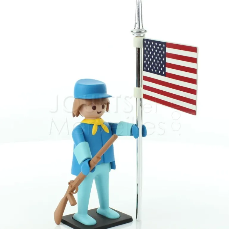 Le cavalier américain et son cheval Playmobil Collectoys<PLASTOY Outlet