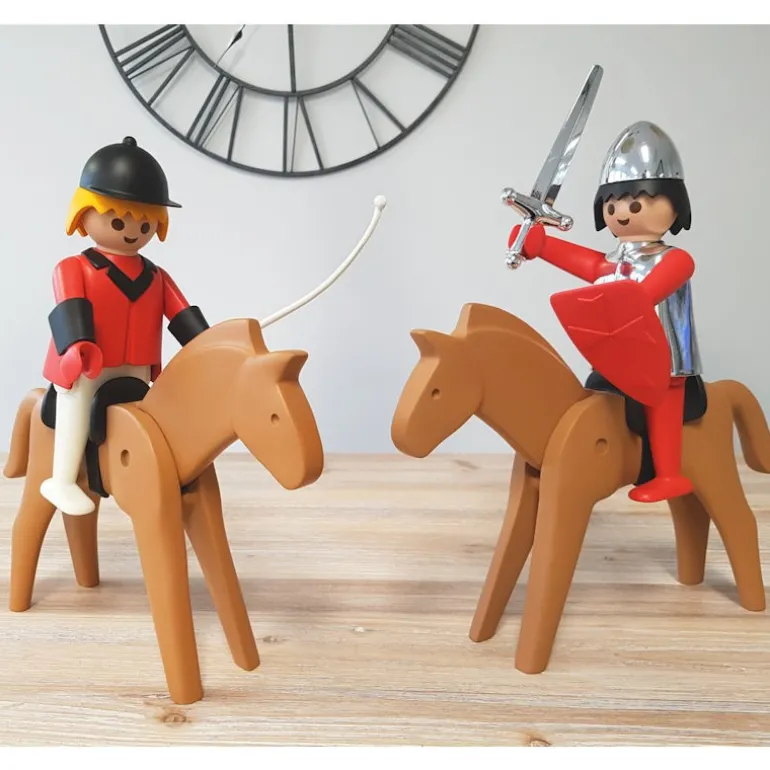 Le cavalier et son cheval Playmobil Collectoys<PLASTOY Hot