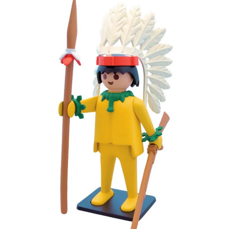 Le chef indien et son cheval Playmobil Collectoys<PLASTOY Hot