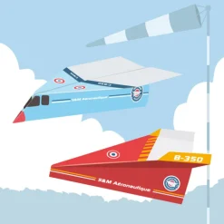 Les avions planeurs, maquettes en papier ''<Sophie et Martin Discount