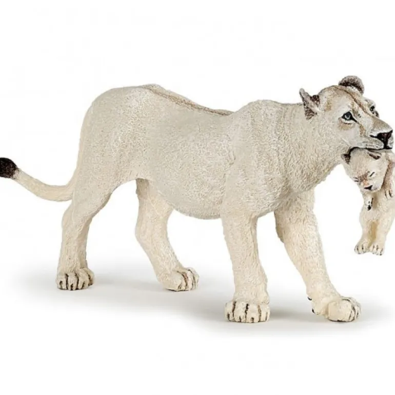 Lionne blanche avec lionceau 50203<Papo Best Sale