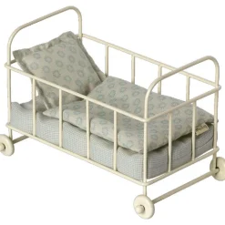 Lit bébé en métal blanc pour souris<Maileg Cheap