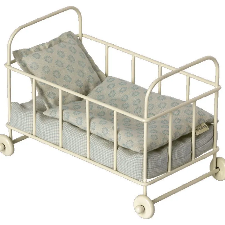 Lit bébé en métal blanc pour souris<Maileg Cheap