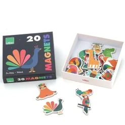 Magnets en bois "Animaux Arc-en-ciel" Andy Westface pour 7421<VILAC Fashion