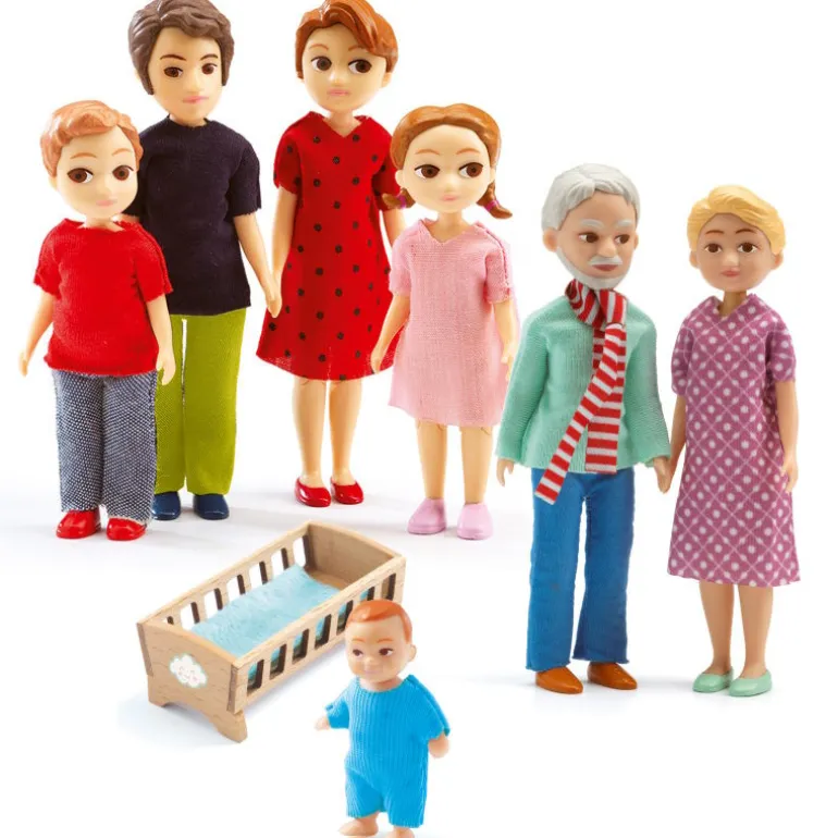 Maison de poupées meublée Cubic + Poupées<Djeco Store