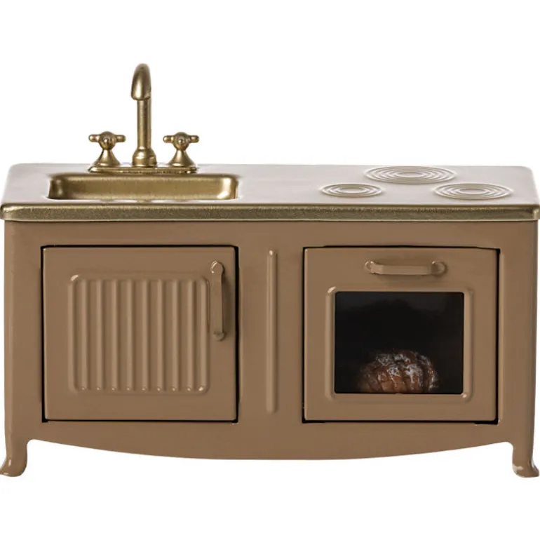Meuble de cuisine pour souris - Marron clair<Maileg Clearance