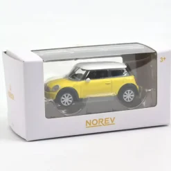 Mini Cooper One jaune, voiture jouet 1/64<NOREV Discount