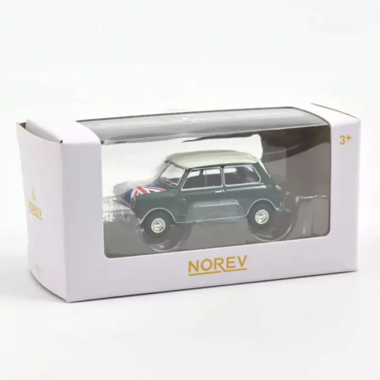 Mini Cooper S 1964 verte drapeau anglais, voiture 1/64<NOREV Best Sale