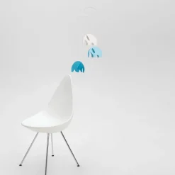 Mobile en papier "Eléphants bleus"<Flensted Mobiles Online