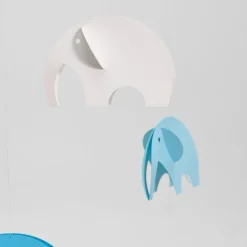 Mobile en papier "Eléphants bleus"<Flensted Mobiles Online