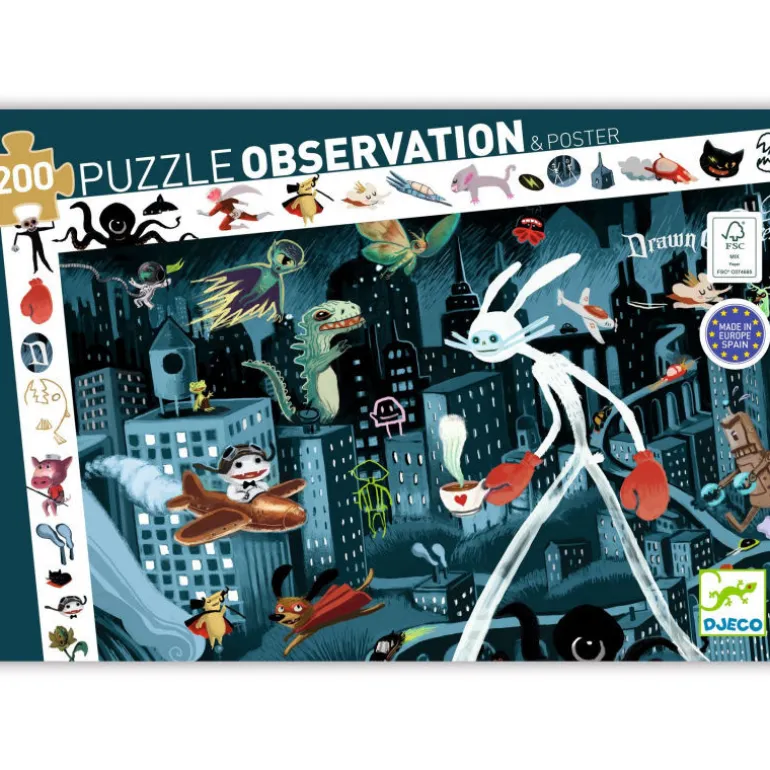 Night city, Puzzle observation 200 pcs 7461<Djeco Cheap