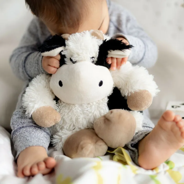 Peluche bouillotte Vache déhoussable Cozy Soframar<WARMIES Cheap